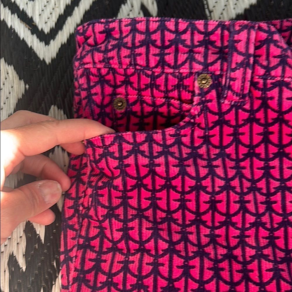NWT Vineyard Vines Pink and purple corduroy Jeans Size 4 E - Picture 5 of 10